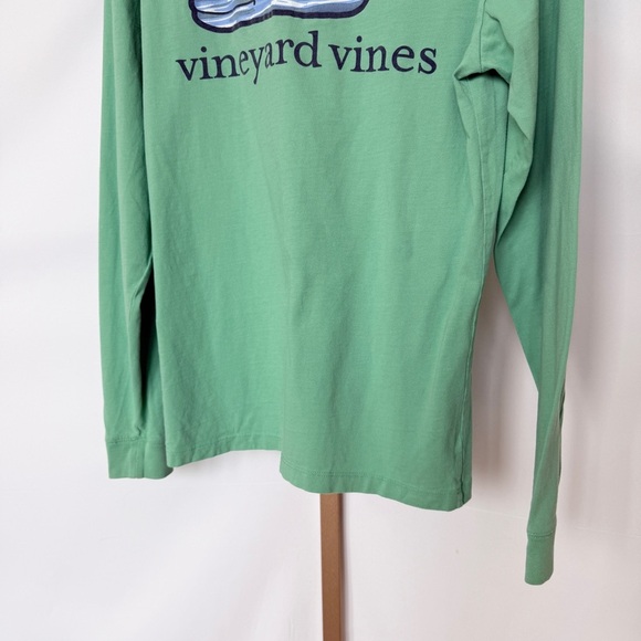 Vineyard Vines Unisex XS Green Long Sleeve Pocket Tee Casual Top Spring Cotton - Picture 7 of 9